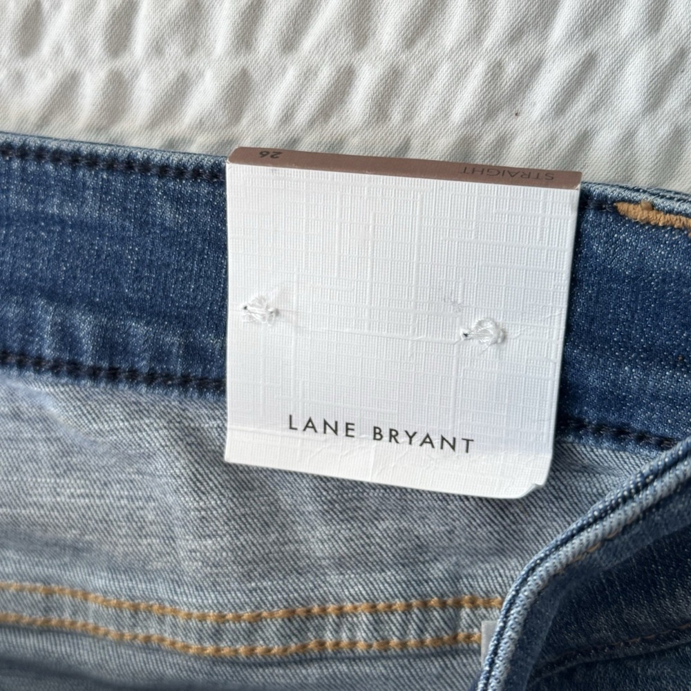 Lane Bryant Jeans Women's Plus Sz 26 Stretch Signature Fit Straight Mid Rise - Picture 11 of 16